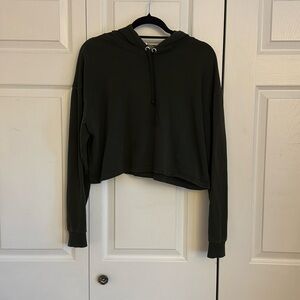 Dark green cropped hoodie